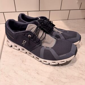 On Running Cloud Men's Navy and Gray Athletic Shoes